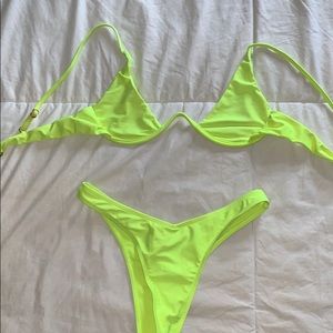 Neon thong bikini